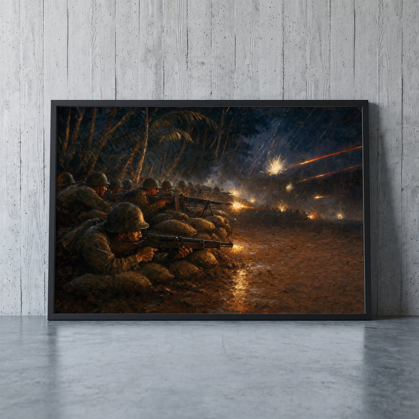 Henderson Field, 1942 framed print leaning against a wall