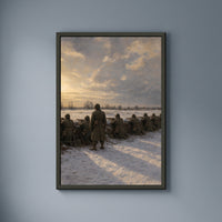 Holding the Line, 1944 framed print on a plain wall