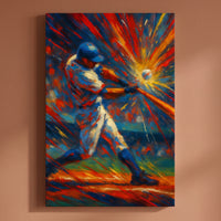Home Run gallery-wrapped canvas print on a plain wall