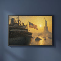 Homecoming, 1945 framed print on a plain wall