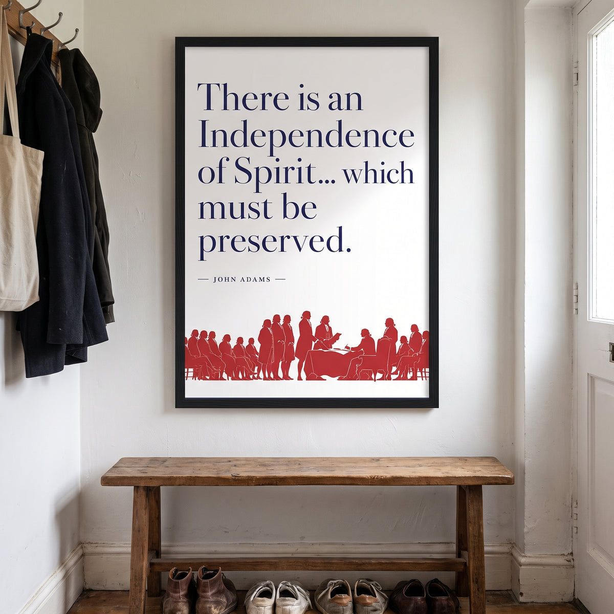 Independence of Spirit framed print hanging in a home interior