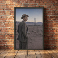 J. Robert Oppenheimer — Los Alamos framed print leaning against a wall
