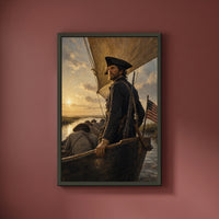 Joshua Huddy and the Black Snake framed print on a plain wall