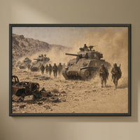 Kasserine, 1943 framed print on a plain wall