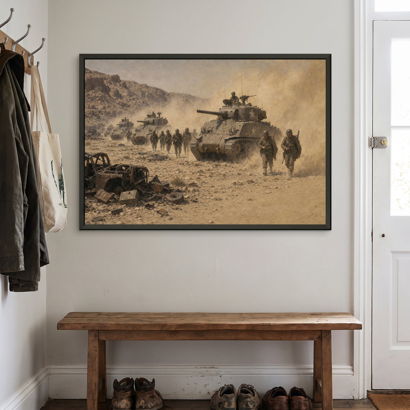 Kasserine, 1943 framed print hanging in a home interior