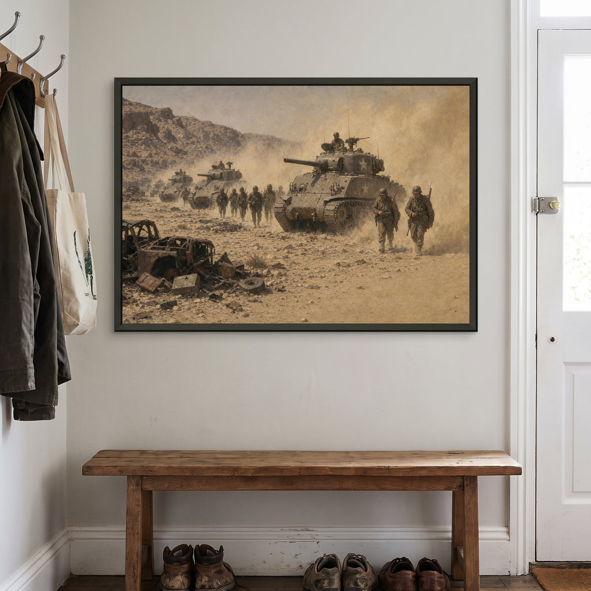 Kasserine, 1943 framed print hanging in a home interior
