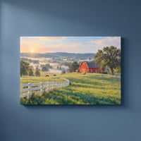 Kentucky Bluegrass Morning gallery-wrapped canvas print on a plain wall