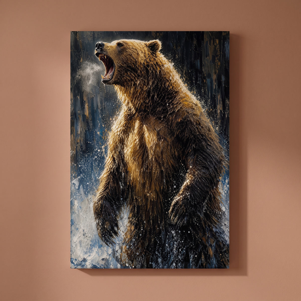 King of the Wild gallery-wrapped canvas print on a plain wall