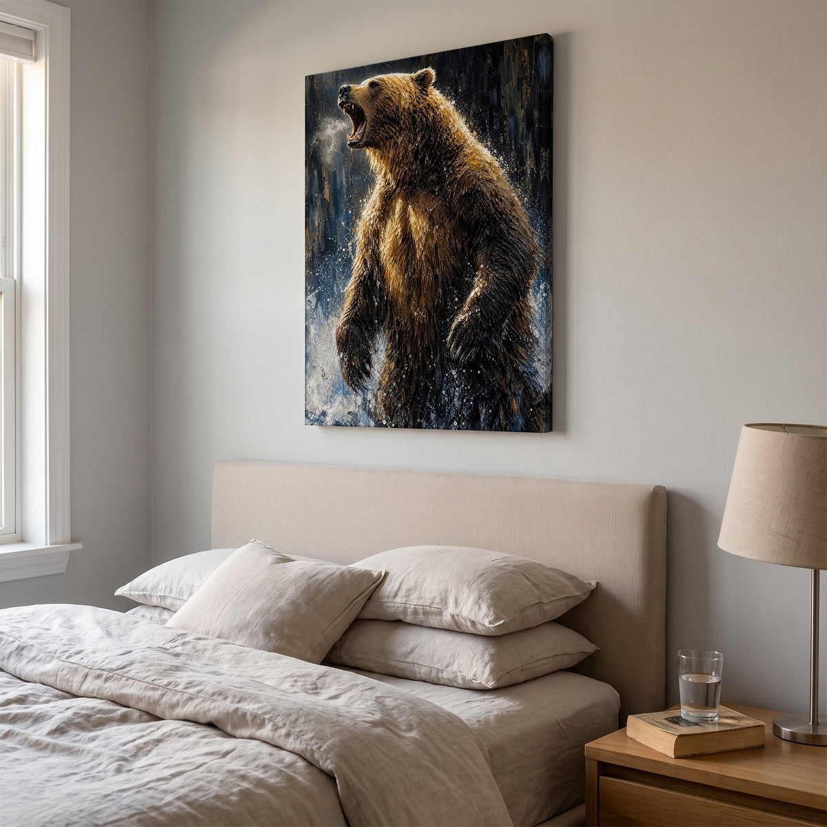 King of the Wild canvas print hanging in a home interior