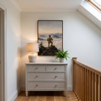 Lewis at the Divide framed print hanging in a home interior