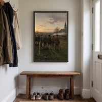 Lexington Green, 1775 framed print hanging in a home interior