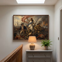 Liberty Leads the Line framed print hanging in a home interior