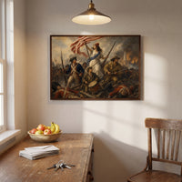 Liberty Leads the Line framed print hanging in a home interior