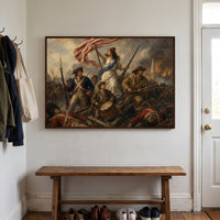 Liberty Leads the Line framed print hanging in a home interior