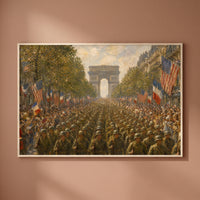 March of the Liberators framed print on a plain wall
