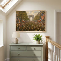 March of the Liberators framed print hanging in a home interior