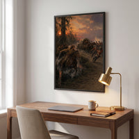 Marion's Ambush at the Causeway framed print hanging in a home interior