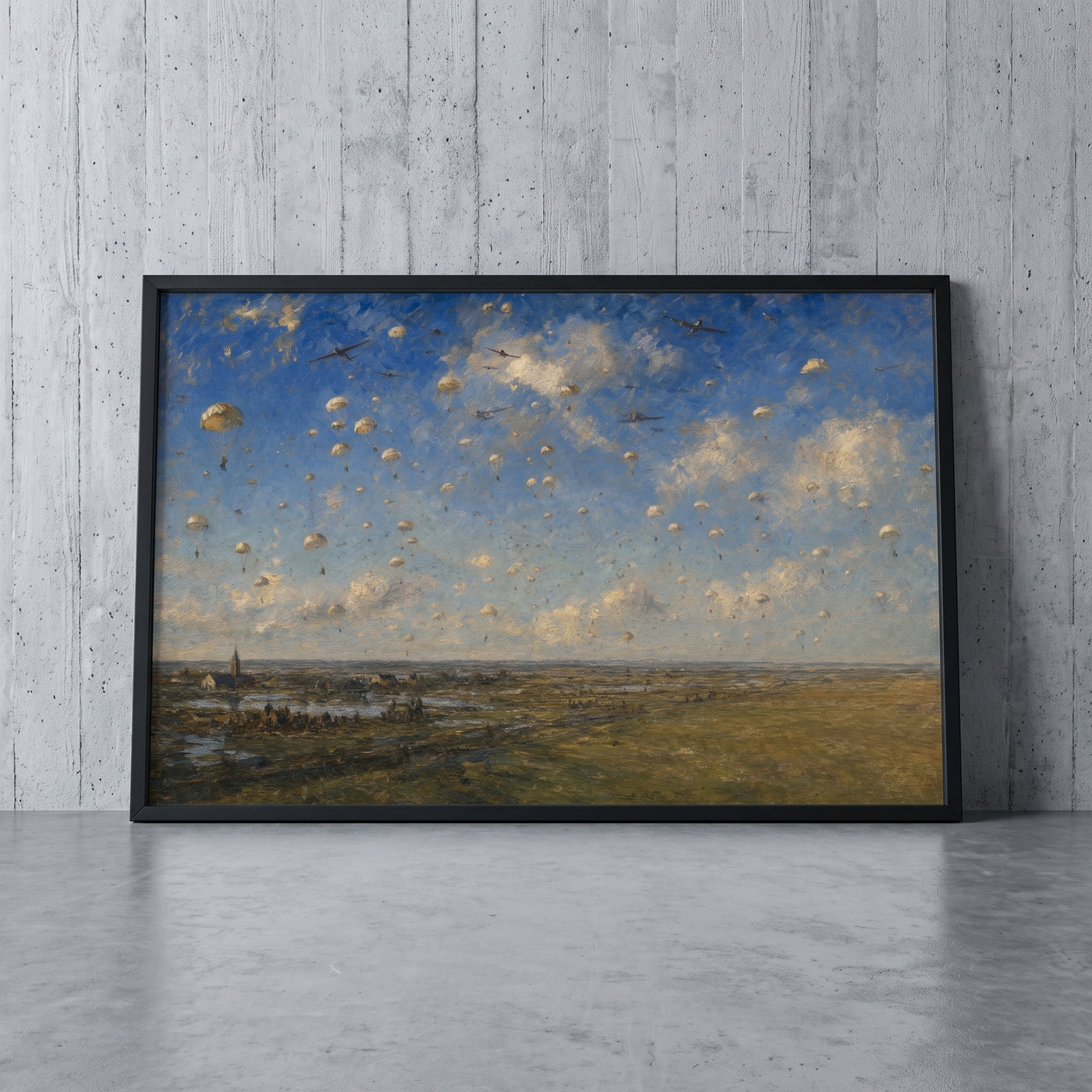 Market Garden, 1944 framed print leaning against a wall
