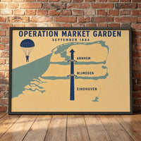 Market Garden — Minimalist framed print leaning against a wall