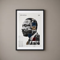 Martin Luther King Jr. — The Dreamer framed print on a plain wall