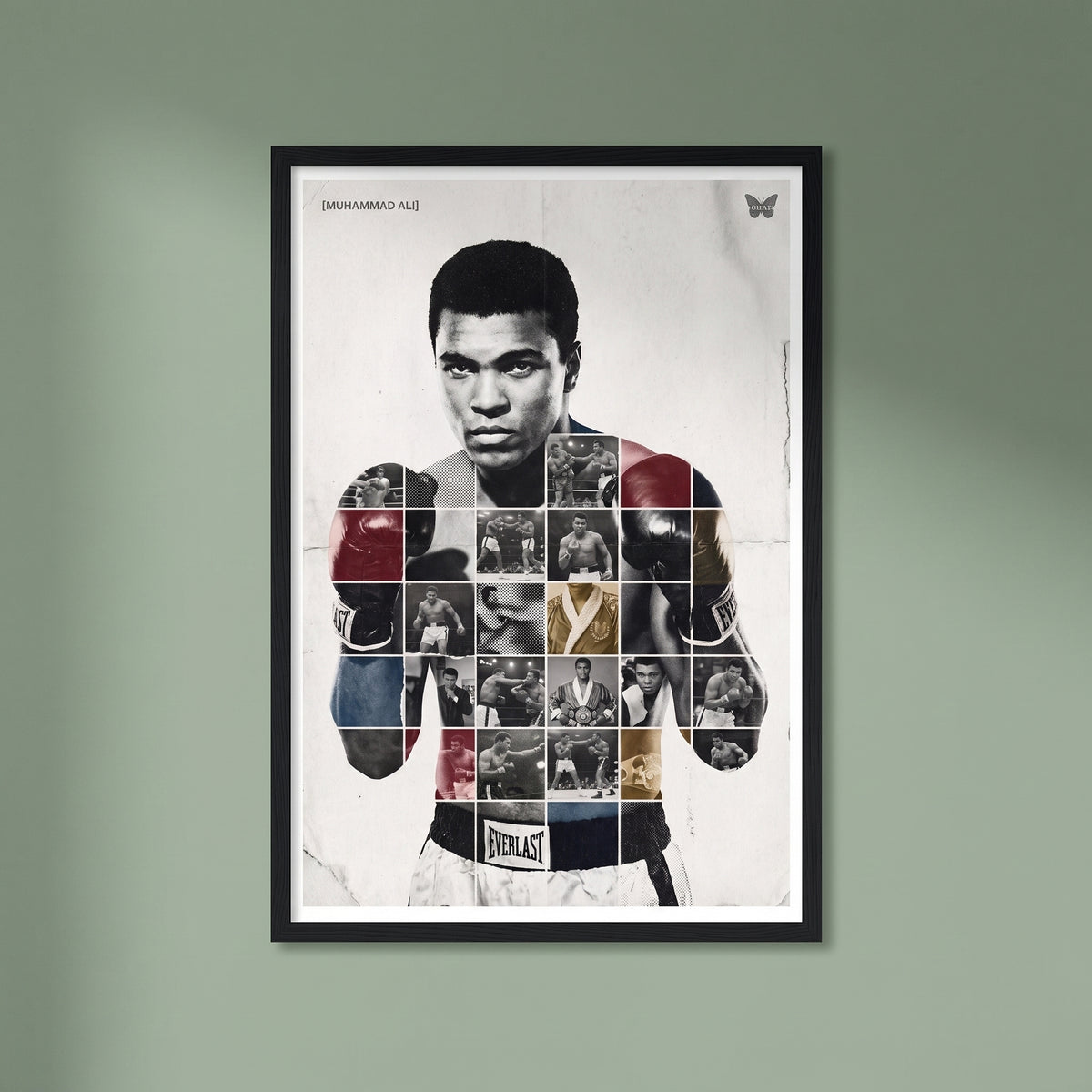 Muhammad Ali — The Greatest framed print on a plain wall