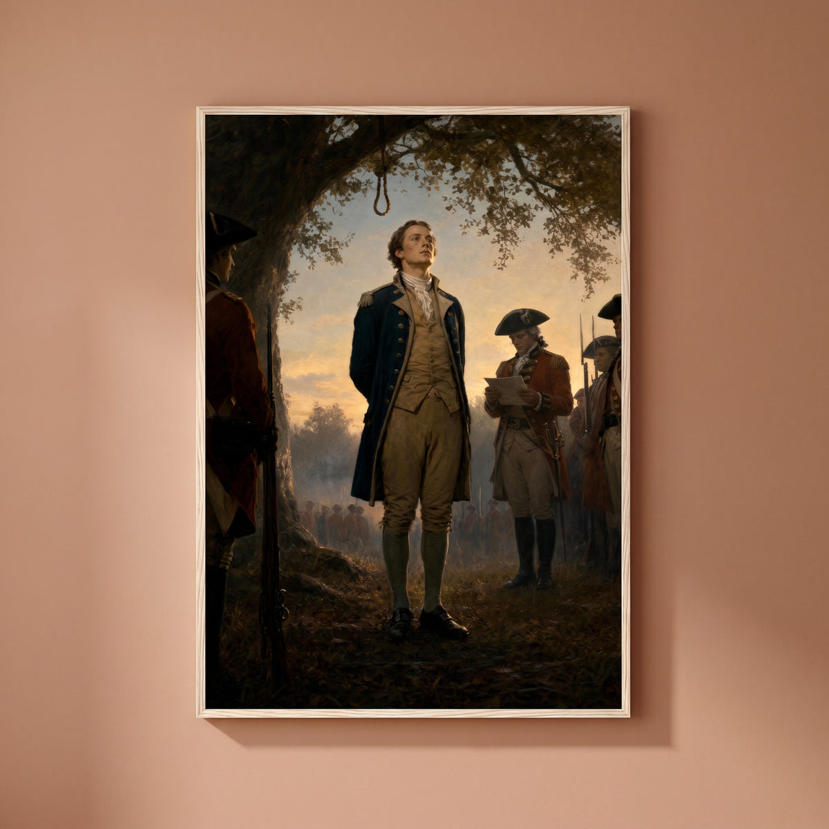 Nathan Hale, the First Martyr framed print on a plain wall