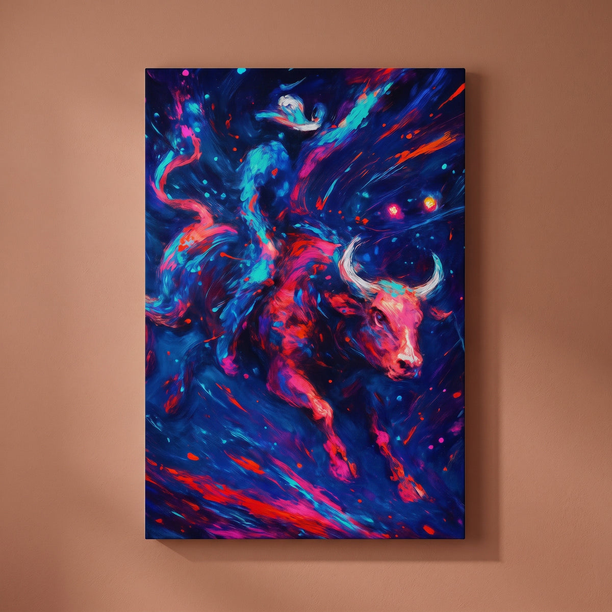 Midnight Rodeo gallery-wrapped canvas print on a plain wall