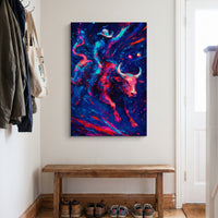 Midnight Rodeo canvas print hanging in a home interior