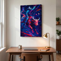 Midnight Rodeo canvas print hanging in a home interior
