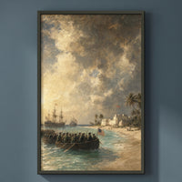 New Providence, 1776 framed print on a plain wall
