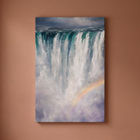Niagara canvas print on a warm clay wall