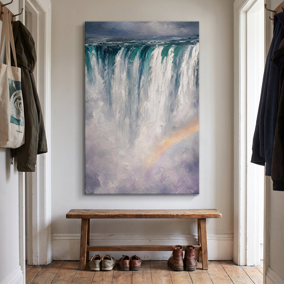 Niagara canvas print hanging in a home interior