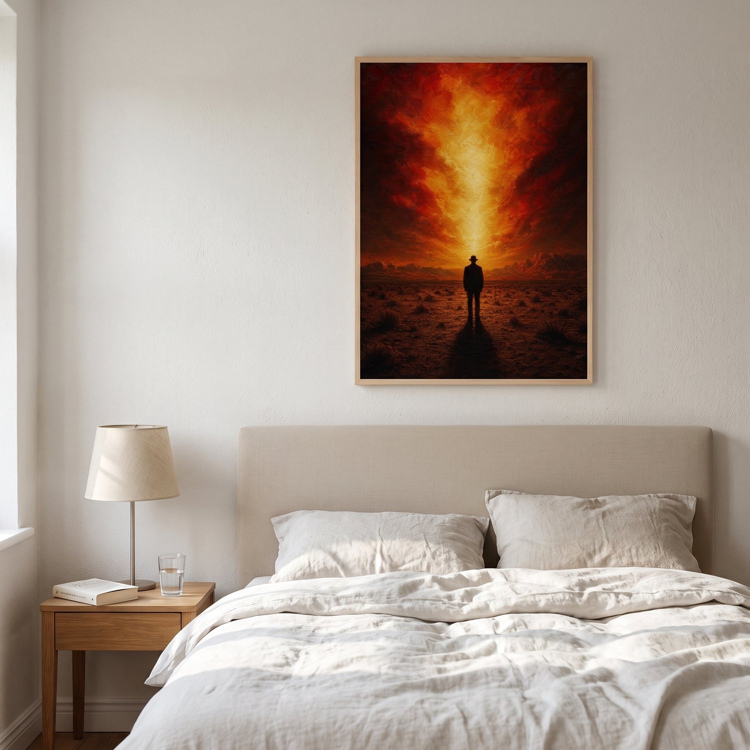 Now I Have Become Death framed print hanging in a home interior