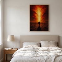 Now I Have Become Death framed print hanging in a home interior