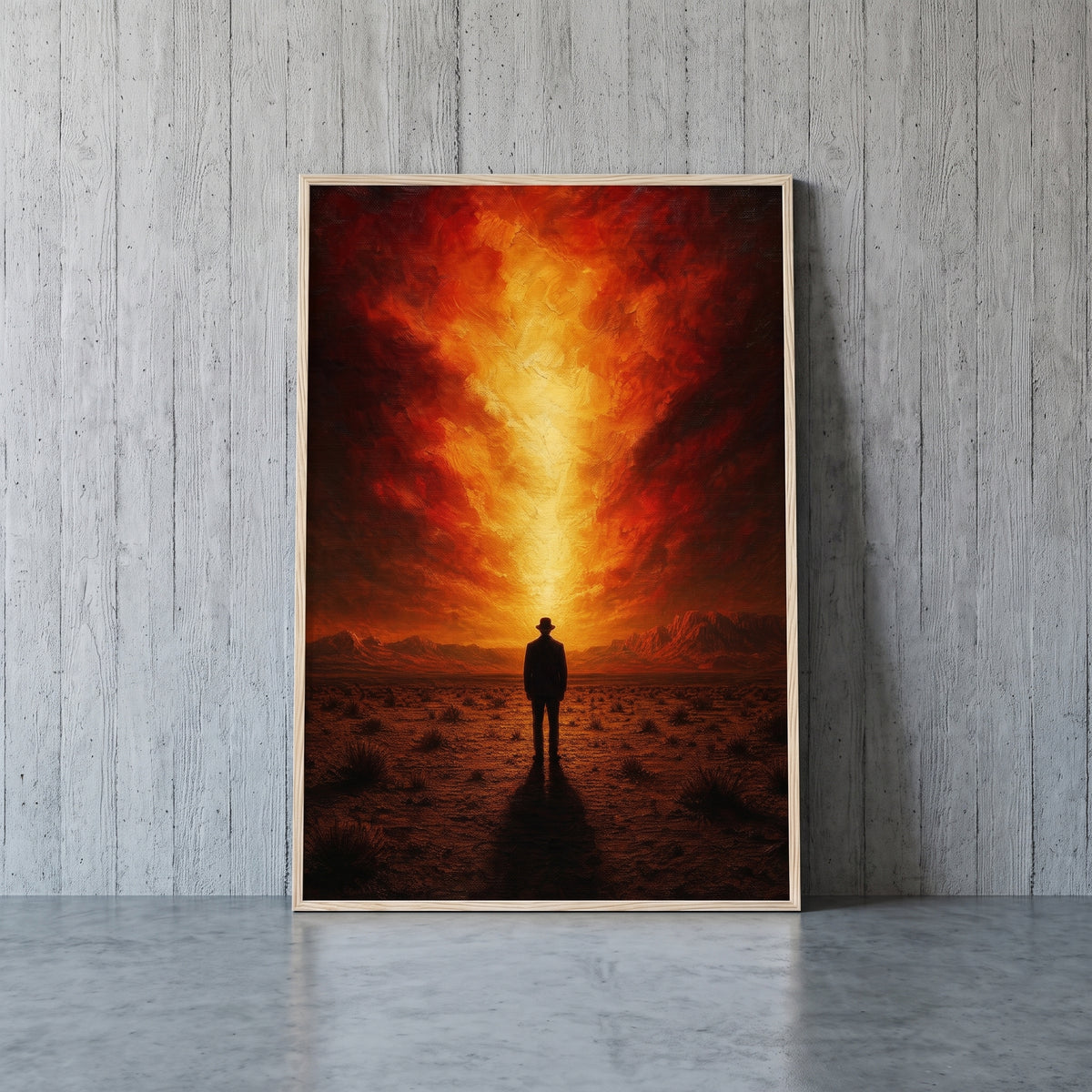 Now I Have Become Death framed print leaning against a wall