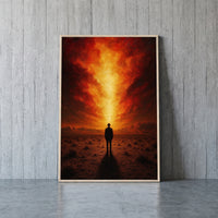 Now I Have Become Death framed print leaning against a wall