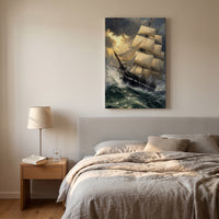 Old Ironsides canvas print hanging in a home interior