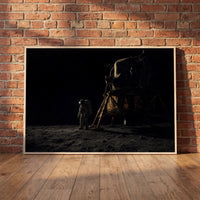 One Small Step framed print leaning against a wall