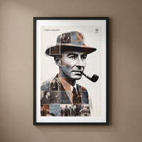 J. Robert Oppenheimer — Destroyer of Worlds framed print on a plain wall
