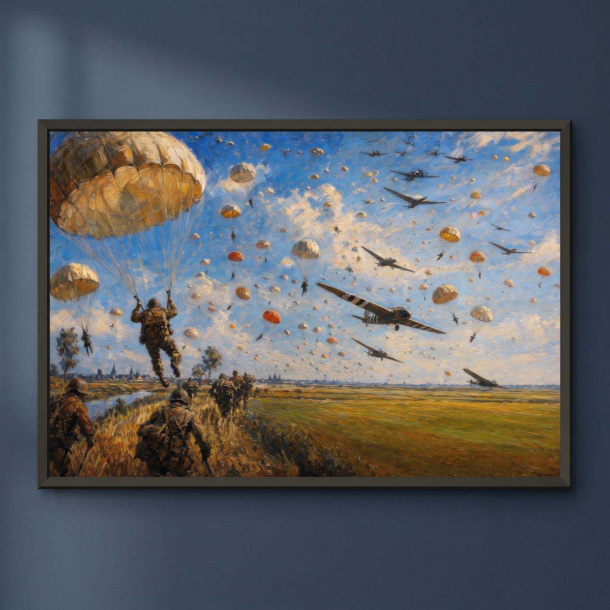 Over the Dutch Plain framed print on a plain wall