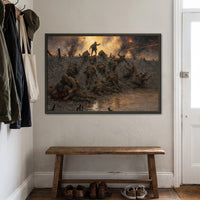 Over the Shingle framed print hanging in a home interior