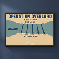 Overlord — Minimalist framed print on a plain wall