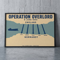 Overlord — Minimalist framed print leaning against a wall