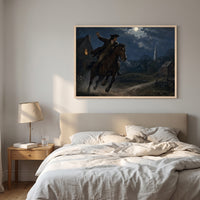 Paul Revere's Midnight Ride framed print hanging in a home interior