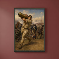 Peter Francisco and the Cannon framed print on a plain wall