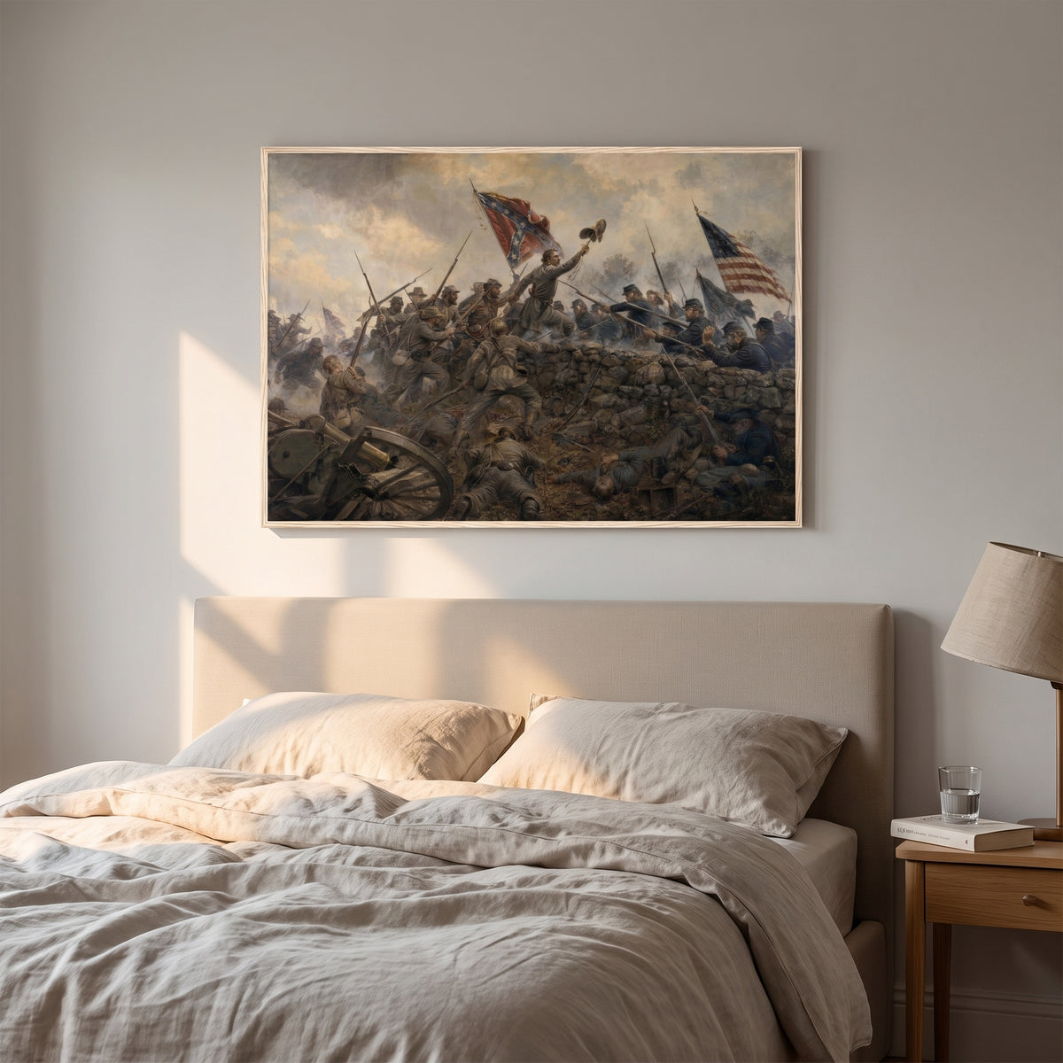 Pickett's Charge — The High-Water Mark framed print hanging in a home interior