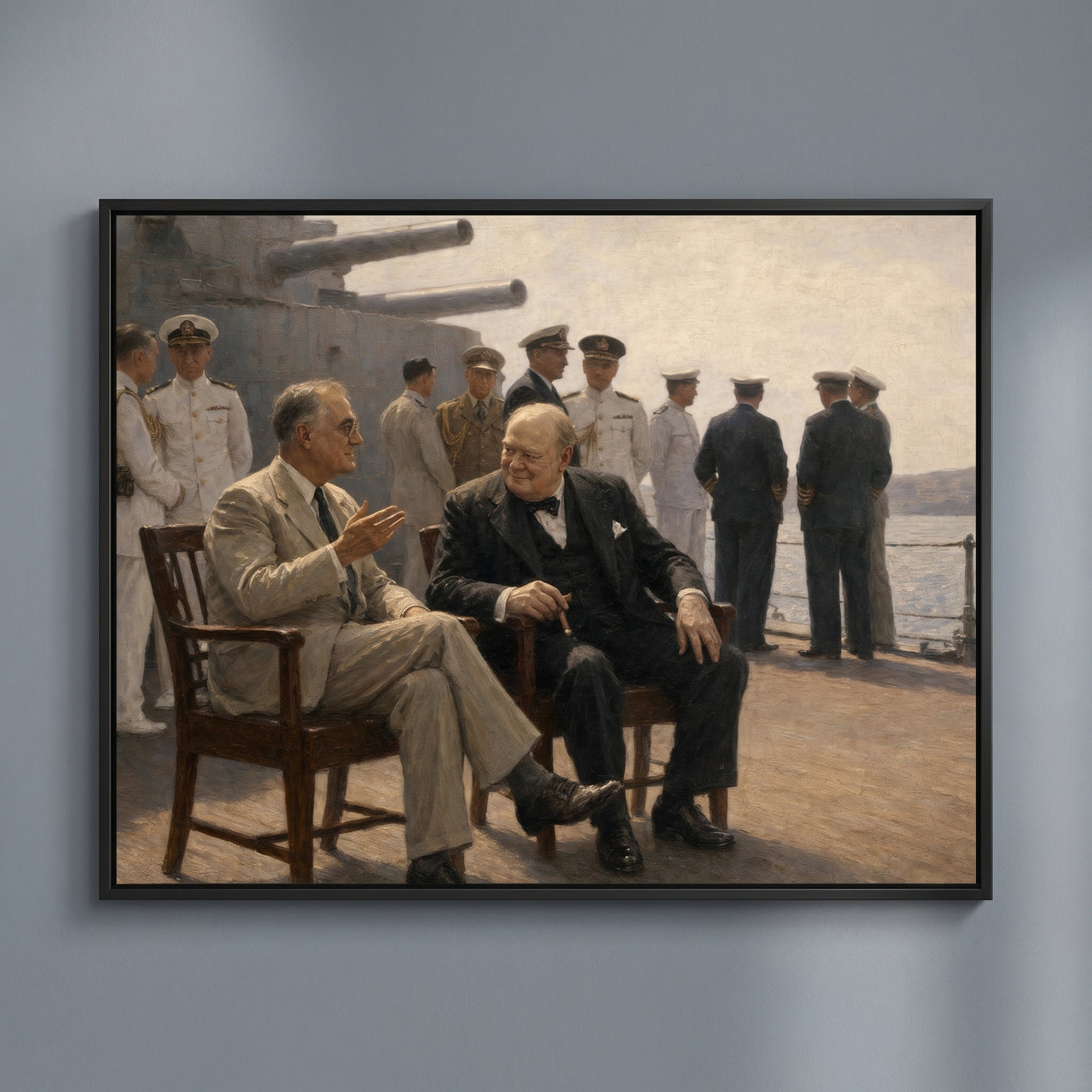Placentia Bay, 1941 framed print on a plain wall
