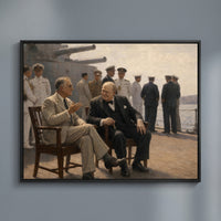 Placentia Bay, 1941 framed print on a plain wall