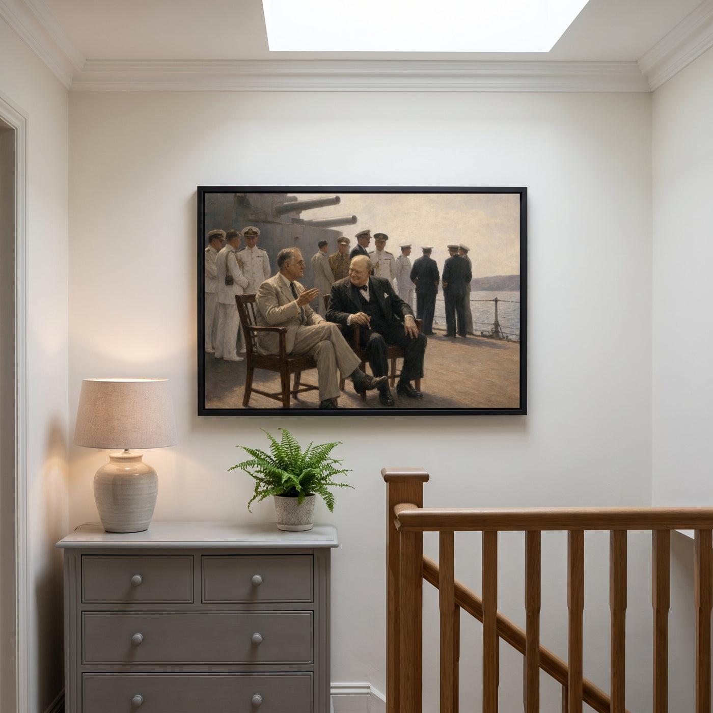 Placentia Bay, 1941 framed print hanging in a home interior