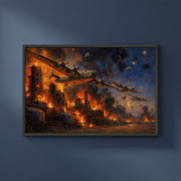 Ploesti, 1 August 1943 framed print on a plain wall